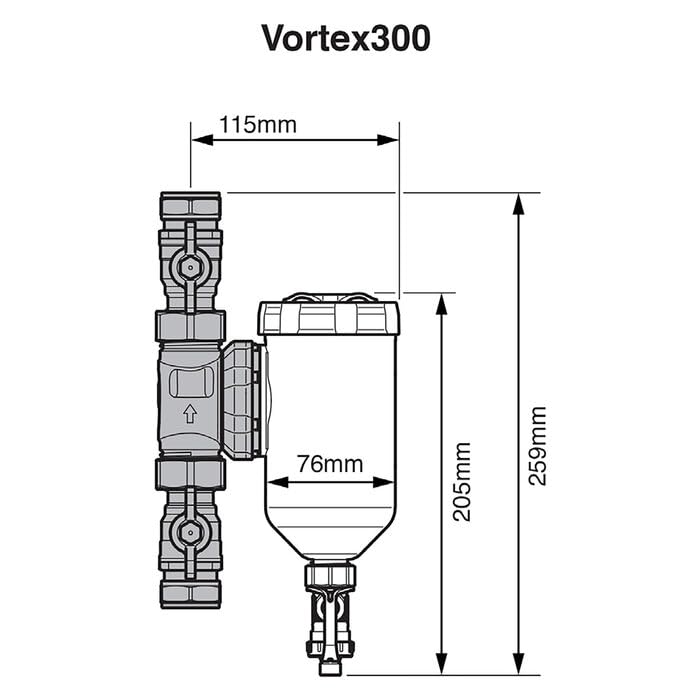 Filtro magnético – SENTINEL – Vortex 300 – MM 3/4'