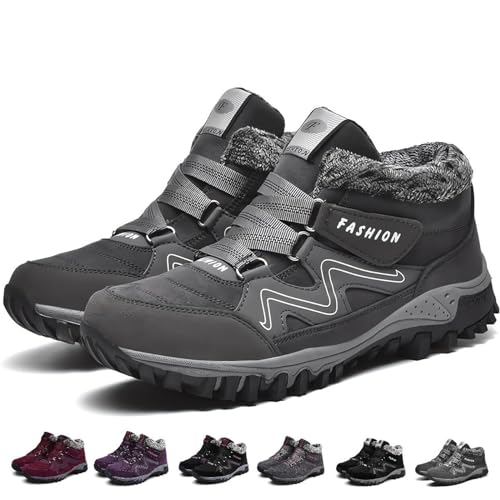 Winter Boots for Women Waterproof Non Slip, Warm Fur Lined Booties for Unisex, Thick Snow Boots, Outdoor Hiking Shoes
