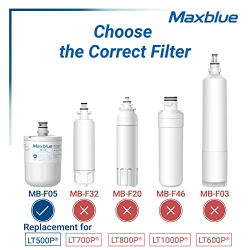 Maxblue 5231Ja2002A Refrigerator Water Filter, Replacement For Lg® Lt500P®, Adq72910911, Gen11042Fr-08, Lfx25974St, Adq72910901, Adq72910907, Kenmore 9890, 46-9890, 469890 #TOP1