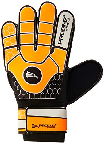 PROGNE SPORTS REF 1060 Luva de Futebol para Goleiro, P, Preto, Laranja