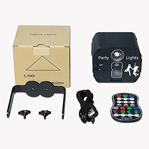 Image of AMKI Party Light, DJ Disco Party Light, Voice Activated Remote Control, RGB LED Projector Stage Light, Indoor Light Show, Christmas Club, KTV Bar Halloween Decor with Time Function