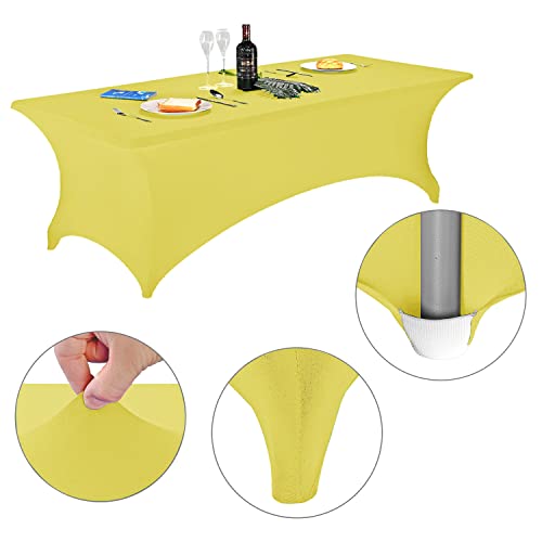 LZY Spandex Fitted Stretch Table Cover for 6 ft or 4ft or 8ft Folding Table, Rectangular Cocktail Tablecloth, Perfect for Party or Banquet by LZY - Image 3