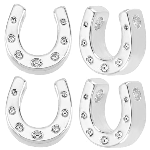 Beebeecraft 1 Box 24Pcs Horseshoe Charms 925 Sterling Silver
