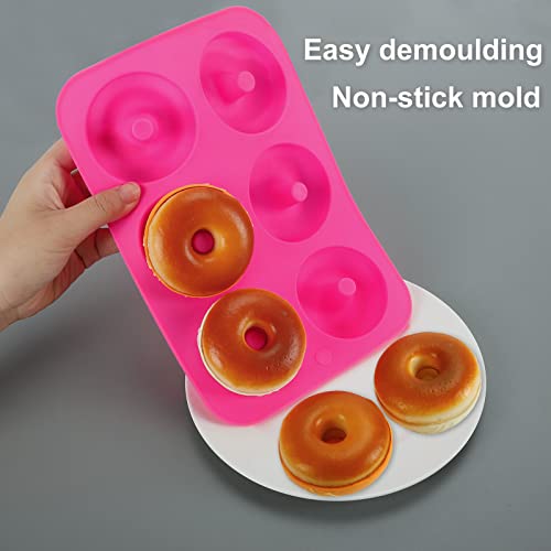 Hehali 3Pcs Donut Pan, Non-Stick Silicone Donut Mold, Bagel Doughnuts Pan For Baking In Clearance, Tray Measures 10X7 Inches #TOP4