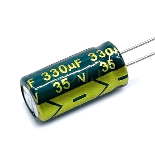 Condensateurs électrolytiques 35V 330uF robustes en aluminium format radial 8x16 mm
