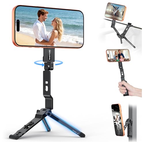 スマホ三脚スタンド 軽量アルミ製 360度回転