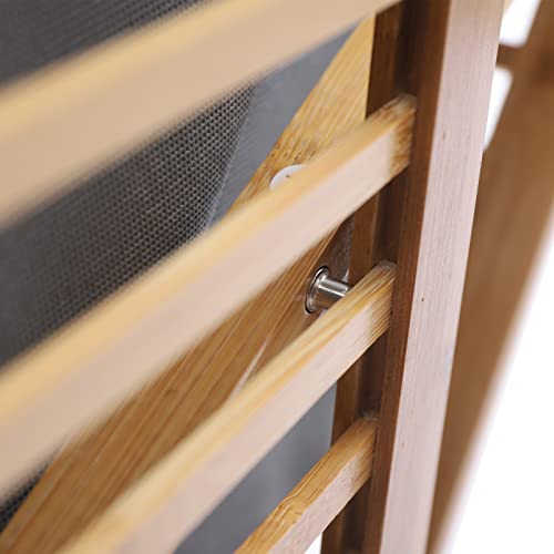 Tilt Out Laundry Hamper,Bamboo Laundry,Hamper Cabinet,Bathroom Storage Cabinet With Tilt-Out Laundry Basket Floor Stand 3-Tier Storage Shelves #TOP5