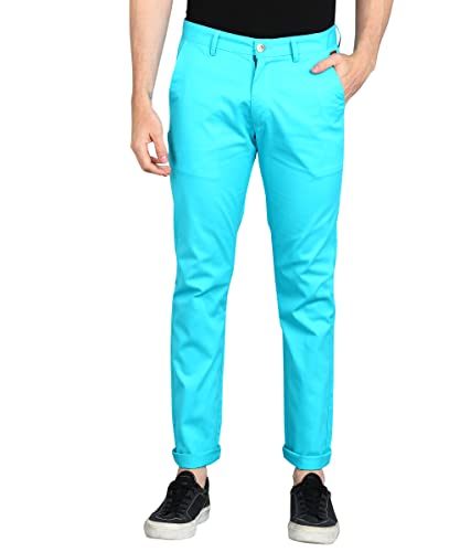 Image of Urbano Fashion Men's Cotton Light Weight Non-Stretch Slim Fit Casual Trousers