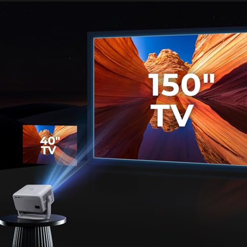 【Netflix Officially Licensed & Auto Image Set-up】Smart Projector with WiFi and Bluetooth,600 ANSI Native 1080P Voice Control Outdoor Mini Projector, 360° Rotation 4K Support Home Projectors - Image 4