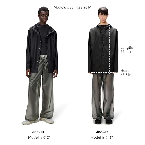 Rains Unisex. 12010 Casaco W3 Bege (L), Casual, PoliéSter - 6