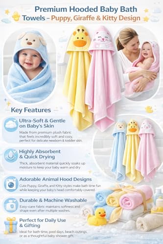 Image of First Kick Baby Blanket Newborn Polar Fleece Hooded Blanket with Premium Embroidery, 200 GSM All-Weather Newborn Wrapper, White Piping Stitch, 24 x 30 Inches, 0-6 Months, Pink, Sky, Mango