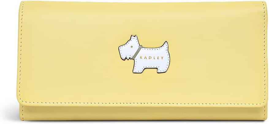 Radley London Heritage Radley Large Leather Flapover Matinee Purse in Meadow Yellow