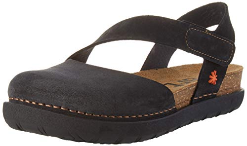 Chiusura: Velcro Art Rhodes, Sandali Punta Chiusa Donna, Nero (Black Black), 38 EU