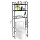 Waschmaschinenregal，Toilettenregal, 3-stöckiges Badregal，Aufbewahrung über der Toilette，Holz WC Regal, Toilettenschrank freistehend，Hochschrank, platzsparendes Regal über die Toilette, 65x20x161.5