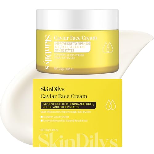 SkinDilys - Crema facial de caviar de marca australiana, 30 g, antioxidación, antienvejecimiento, nutre y reafirma, hidrata profundamente, suaviza las líneas finas y mejora la elasticidad de la piel