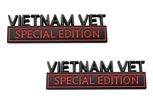 Emblema de veteranos de Vietnam 3D metálico, evita el desgaste con adhesivo 3M para coche