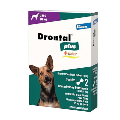 DRONTAL PLUS SABOR CARNE 10 KG 2 CP (Cães até 10Kg)