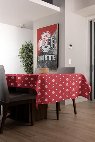 Ohio State Buckeye Disposable Tablecloth 9ft Birthday Graduation Decoration