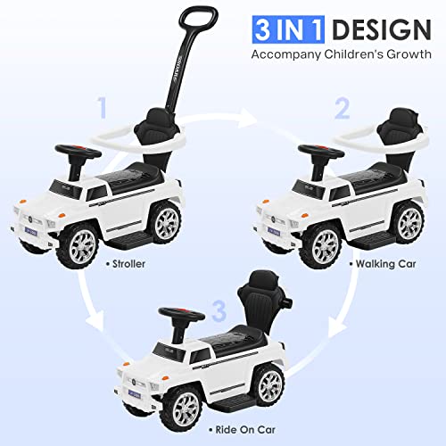 Soar Toddler Push Car Stroller For Toddlers 1-5 With Safety Bars Sun Canopy White #TOP1