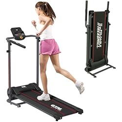 Caminar Con Inclinación GYMFORM Cinta de Correr Plegable Slimfold Pro, Velocidad hasta 12 km/h, 4 Niveles inclinación Ajustables, 3 programas de Fitness automático, Pantalla LCD, Cinta de Caminar