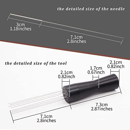 Ezebesta Upgraded WDT Tool with Good Packaging No Sharp Needles Coffee Grounds Needle Distributor for Espresso Stirring Distribution (Black)