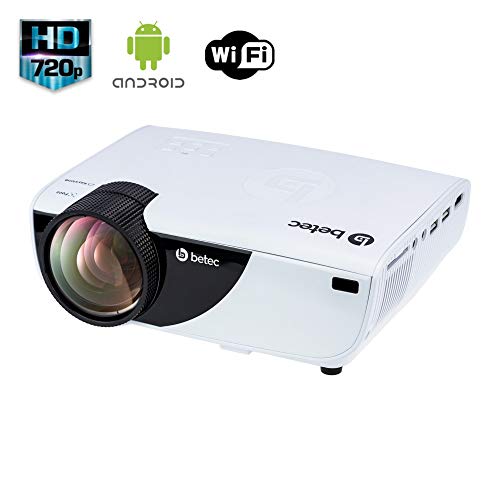 Mini Projetor Led Portátil Betec - Smart Android Wifi - 1800 Lumens - HD Nativo - Bluetooth - BT836A