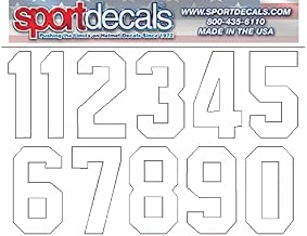 Sportdecals Cut-to-Shape Block Number Decals (White)