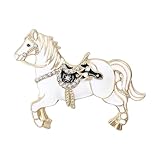 Artesanía de calidad: fabricado con aleación de metal de alta calidad y diamantes de imitación colocados de forma segura, este pin de solapa ofrece durabilidad y brillo duradero, lo que garantiza que se mantenga hermoso e intacto incluso después de un uso repetido durante eventos y reuniones.