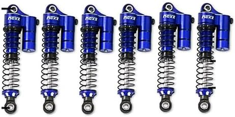 RC Reservoir Shocks 53mm (6pcs) for Hobby Plus 1/18 ARKTOS 6X6 - Remote Control Car, RC Cars, RC Crawler 1/18 6WD Nexx Racing Upgrade Parts (HELIDIRECT) (Blue)