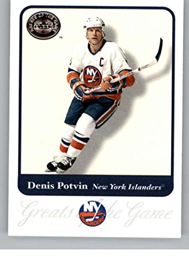 2001-02 Fleer Greats of the Game Hockey #51 Denis Potvin New York Islanders Official NHL Trading Card From The Fleer Skybox Corp