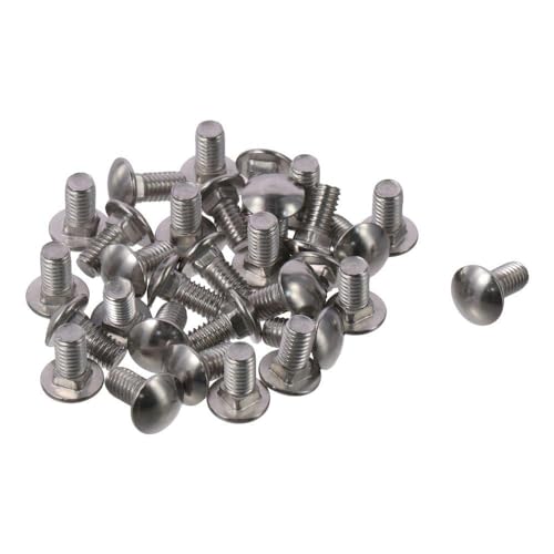 Fudeshe Edelstahl Flachrundbolzen M6 x 12 mm 30 Stück