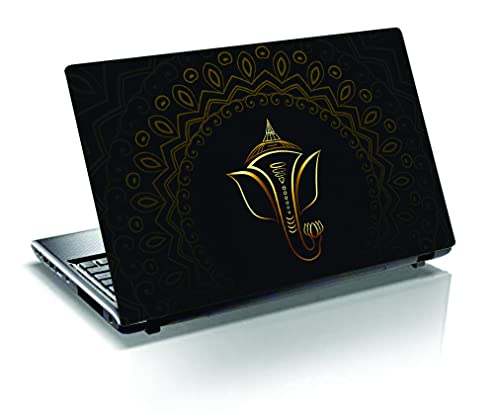 Image of for Laptop Ganpati Bappa Stickers Vinyl Decal Cover for All Models, MacBook /Dell /HP /Lenovo /Acer /Sony Material and Adhesive Used, Multicolor (LP-08)