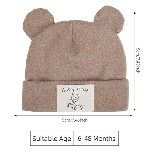KIDOCHEESE Toddler Beanie Baby Boy Infant Kids Beanie Bear Ears Hats Warm Autumn Winter Caps2