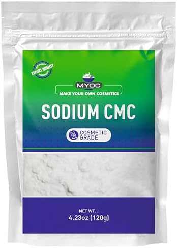 Sodium CMC Powder - 120 Gm (5.99 Oz), Pure Carboxymethyl Cellulose Sodium Powder, Carboxymethyl Cellulose CMC, Sodium CMC Powder Bulk, Cellulose Derivative Raw Material, Non-GMO, Paraben Free