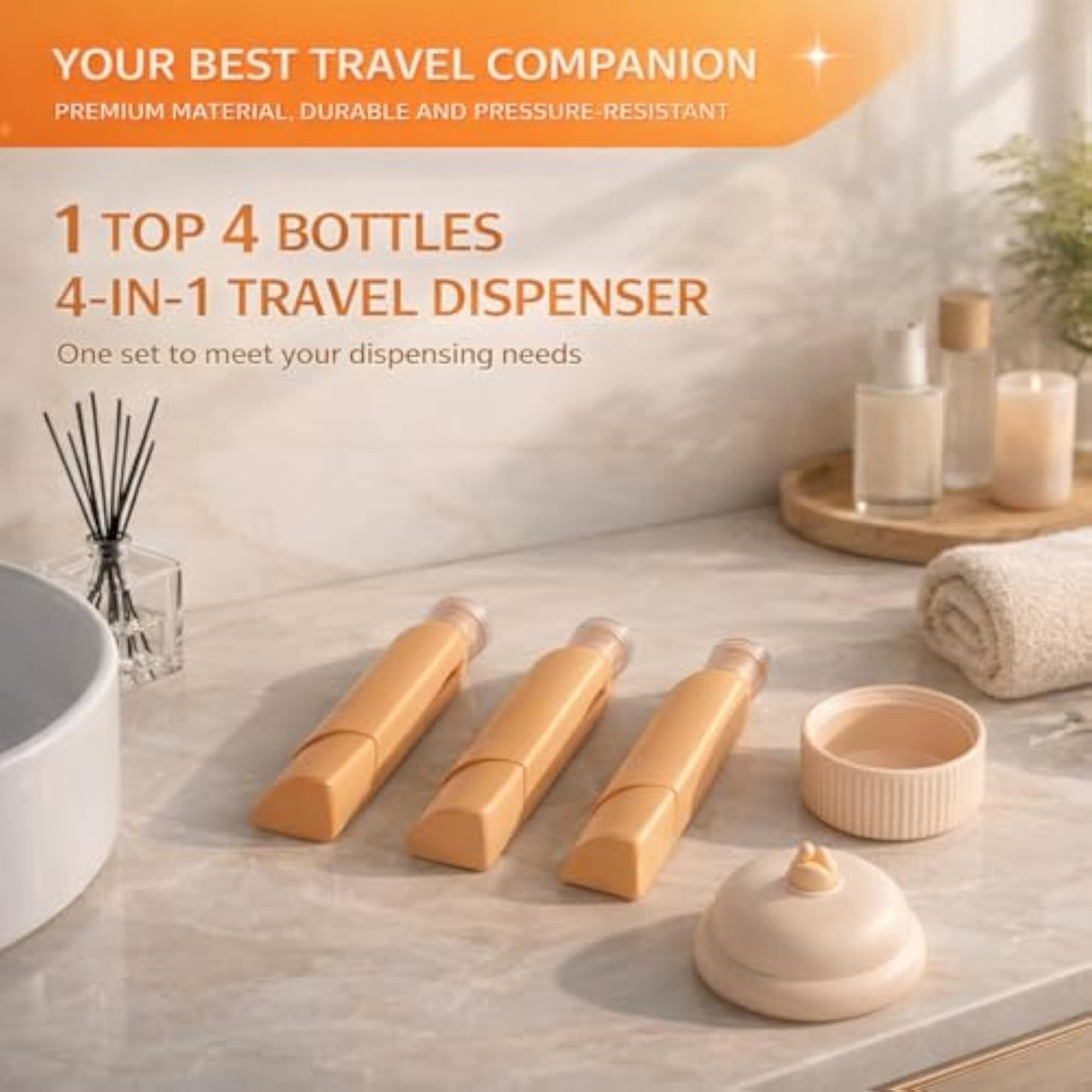 Silicone Travel Toiletry Bottle, TSA Approved