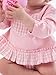 RuffleButts Baby Girls Long Sleeve Sweatshirt Swing Top and Bloomer Set - Heart Pink Gingham, 12-18m