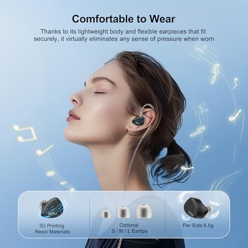 Image of HiFiGo DUNU x KOTO ITO in Ear Monitor 2DD+2BA Hybrid IEM, HiFi IEM Earphone with Detachable Silver-Plated OCC Copper IEM Cable for Musician Audiophile