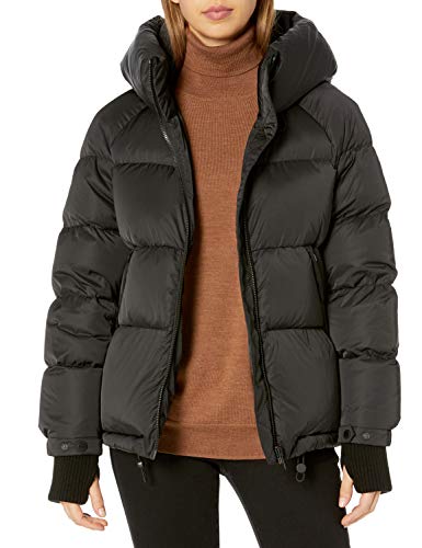 Soia & Kyo Women's SYLVANA Ladies Down Jacket, Wide Hood, Black, XS