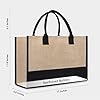 TOPDesign Initial Jute/Canvas Tote Bag, Personalized Present Bag, Suitable for Wedding, Birthday, Beach, Holiday, is a Great Gift for Women, Mom, Teachers, Friends, Bridesmaids (Letter F) #3