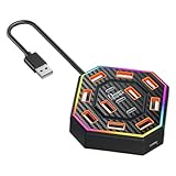 Laptop-Ladestation – USB-Ladestation mit 13 Ports, elektronisches RGB-Design, für Wohnung, Haus, Schule, Campus, Universität, Bibliothek