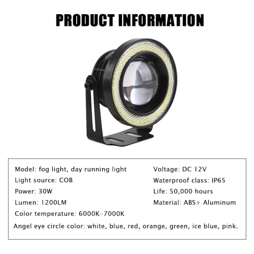 2PCS Angel Eagle Eye LED Luz para Coche y Motocicleta miniatura 5
