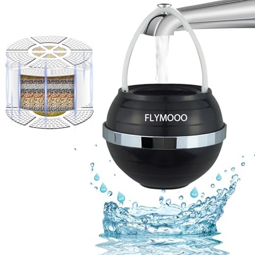 Bath Water Filter for Tub Faucet - Kinder Filter for Bathtub - 8 Stages Bathtub Water Filter Reduces Contaminants for Softer, Smoother Skin - 2,500 Gallons of Filtration, BPA Free (Black)