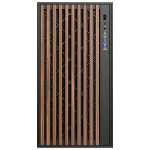 itek ITGCAWO28B Case PC Gaming ATX Tower Nero Legno Vetro Temprato Filtro Antipolvere - 2