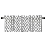 Batmerry Beautiful Bohemian Kitchen Valances Half Window Curtain, Tribal Hand Drawn Vintage Aztec...