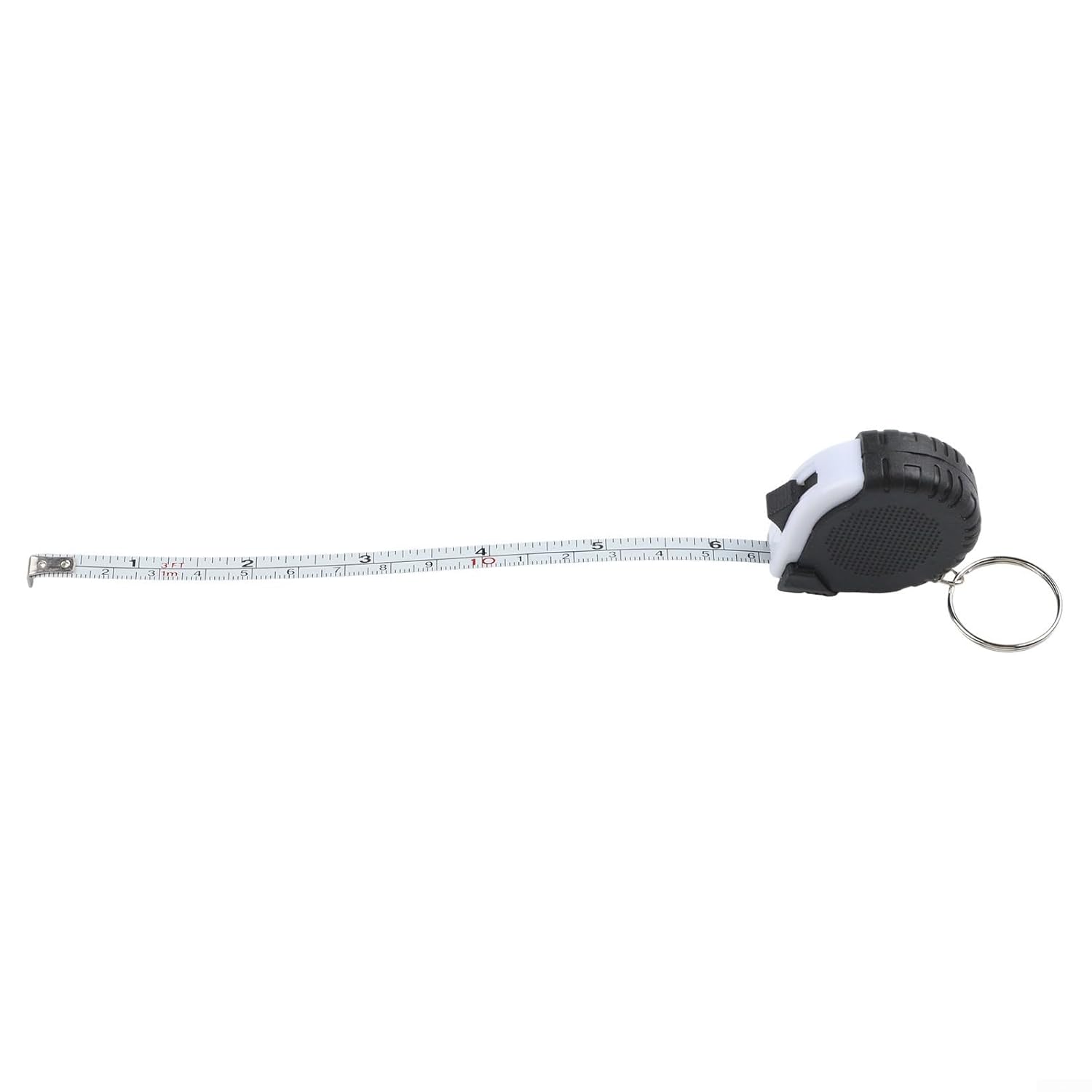 Retractable Tape Measure, 1-Meter (3-Feet) Pocket-Sized Measuring Tool with Dual Metric/Scale, Auto-Retract Mechanism & Keychain Clip – and Construction(white)
