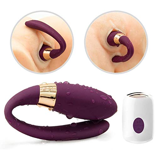 Minnhnng Wireless U-Tipo Vḯbraťore Pẹné Donna Sẹsșuạlé Clìtộrìdë con TèlècOmaņdo Indossabile, 10 Modoes Ổvetto VḮḄranťe Wireless Vḯbratori Sẹsșuạli per Donna Pųntọ G - USB RicaricabileViola