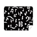 White Music Bar and Notes Black Cleaning Cloth Screen Cleaner 2pcs Suede Fabric