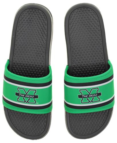 Image of FOCO NCAA Printed Team Logo and Color Stripes Comfortable Slide Sandals