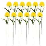 HEATSHAKING 12 Piezas de Flores Falsas de Diente de León Realistas de Plástico, Duraderas y Fáciles de Mantener para Decoración Única Hogar y Dormitorio