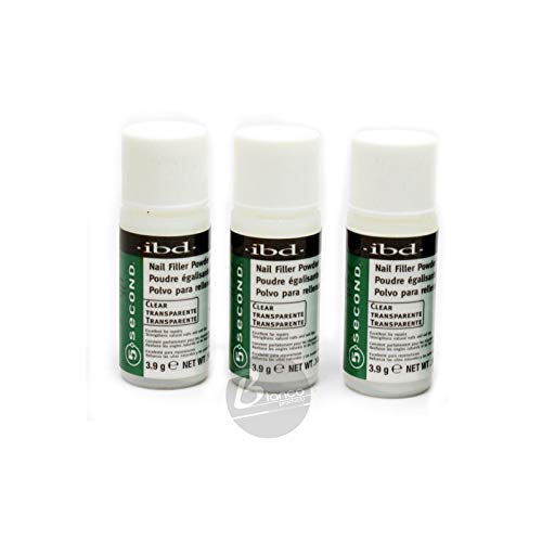 IBD 5 Second Clear Nail Filler Powder 4g (Pack Of 3)